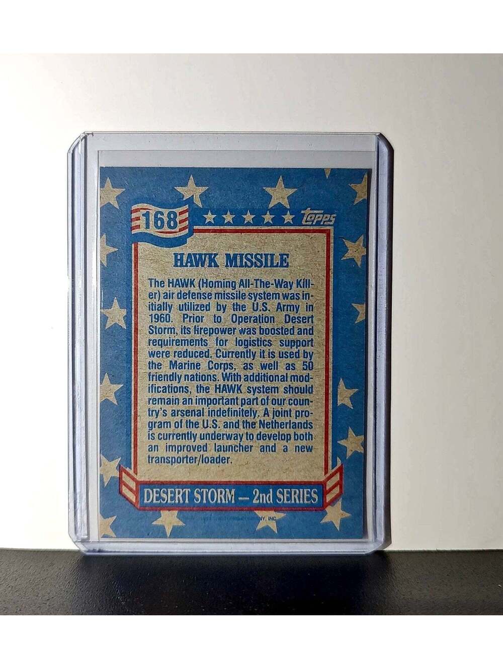 HAWK Missile 1991 Topps Desert Storm #168 Card - Picture 2 of 10